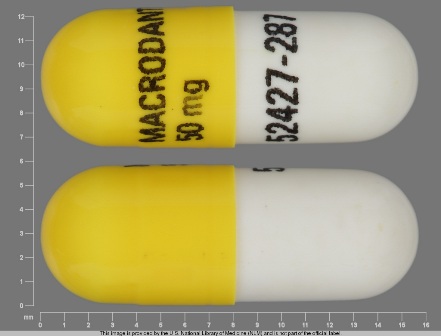 MACRODANTIN50mg 52427287: (47781-307) Nitrofurantoin 50 mg Oral Capsule by Alvogen Inc.