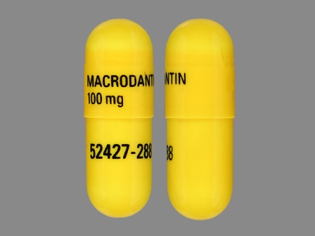 MACRODANTIN 100mg 52427 286: (47781-308) Nitrofurantion Macrocrystals 100 mg Oral Capsule by Bryant Ranch Prepack