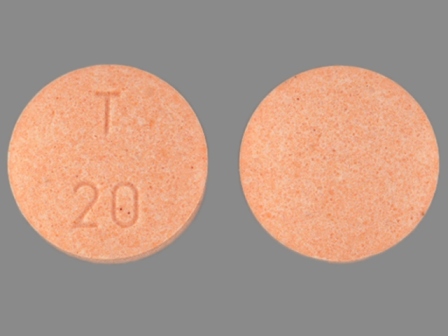 T 20: Enalapril Maleate 20 mg Oral Tablet