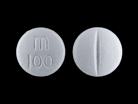m 100: 24 Hr Metoprolol Succinate 100 mg (As Metoprolol Succinate 95 mg Equivalent To 100 mg Metoprolol Tartrate) Extended Release Tablet