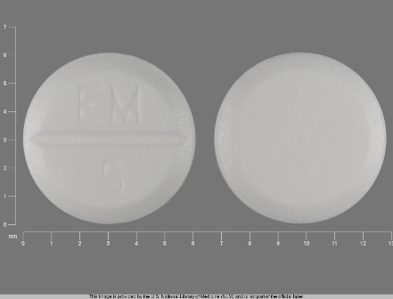 EM 5: (49884-640) Methimazole 5 mg Oral Tablet by Physicians Total Care, Inc.