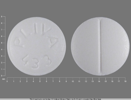 PLIVA 433: (50111-433) Trazodone Hydrochloride 50 mg Oral Tablet by Pliva Inc.