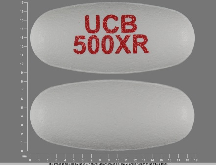 UCB 500XR: (50474-598) Keppra 500 mg Oral Tablet, Film Coated, Extended Release by Rxpak Division of Mckesson Corporation