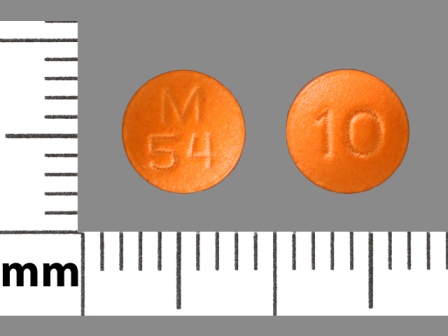 M 54 10: (51079-565) Thioridazine 10 mg Oral Tablet by Mylan Institutional Inc.