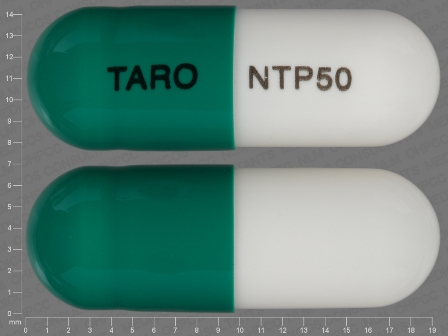 TARO NTP50: (51672-4003) Nortriptyline Hydrochloride 50 mg Oral Capsule by Avpak