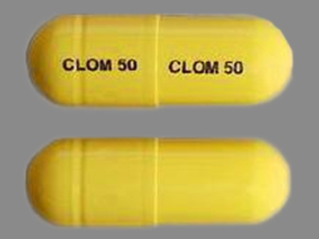 CLOM50: (51672-4012) Clomipramine Hydrochloride 50 mg Oral Capsule by Physicians Total Care, Inc.