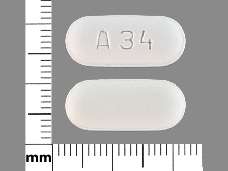 A34: (52343-047) Cefuroxime (As Cefuroxime Axetil) 500 mg Oral Tablet by H.j. Harkins Company, Inc.