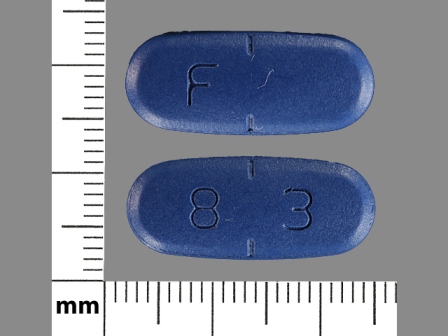 F 8 3: (52343-052) Valacyclovir Hydrochloride 1 g/1 Oral Tablet, Film Coated by Bryant Ranch Prepack