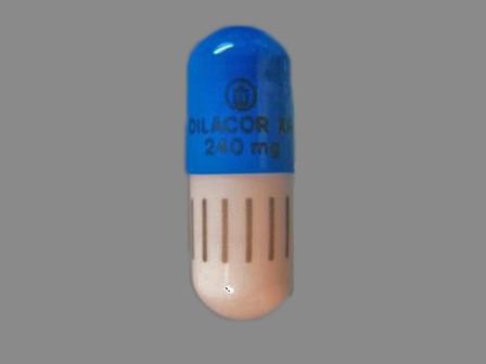 Dilacor XR 240 mg: 24 Hr Dilacor 240 mg Extended Release Capsule