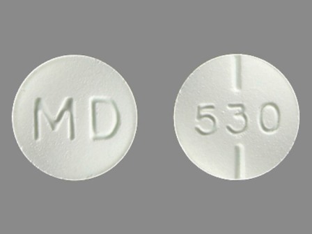 530 MD: (53014-530) Methylphenidate Hydrochloride 10 mg Oral Tablet by Lannett Company, Inc.