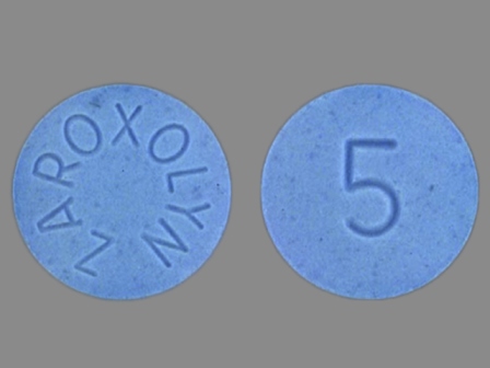 ZAROXOLYN 5: (53014-850) Zaroxolyn 5 mg Oral Tablet by Unither Manufacturing LLC