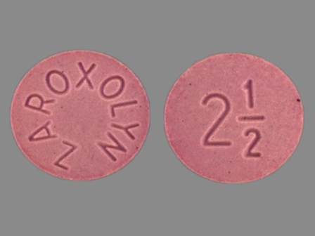 ZAROXOLYN 2 1 2: (53014-975) Zaroxolyn 2.5 mg Oral Tablet by Carilion Materials Management