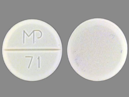 MP 71: (53489-156) Allopurinol 100 mg Oral Tablet by Denton Pharma, Inc. Dba Northwind Pharmaceuticals