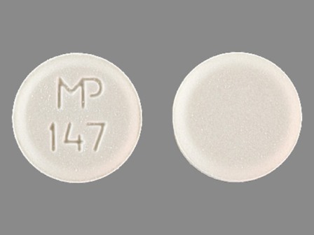 MP 147: (53489-530) Atenolol 100 mg Oral Tablet by Mutual Pharmaceutical Company, Inc.