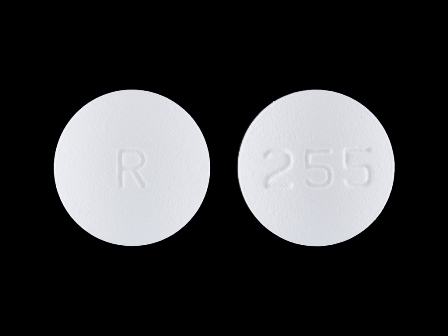 R 255: (55111-255) Carvedilol 25 mg Oral Tablet by Remedyrepack Inc.