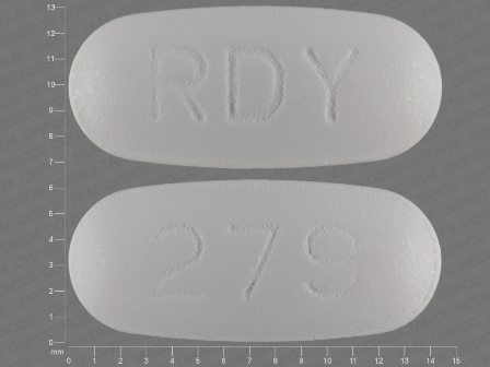 RDY 279: (55111-279) Levofloxacin 250 mg Oral Tablet, Film Coated by Cardinal Health