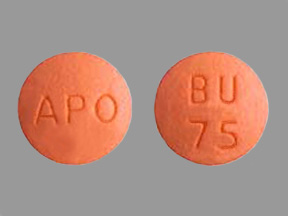 APO BU 75: (55154-8180) Bupropion Hydrochloride 75 mg Oral Tablet, Film Coated by Avpak