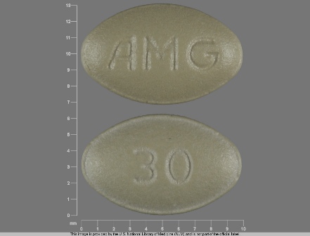 AMG 30: (55513-073) Sensipar 30 mg Oral Tablet by Amgen Inc