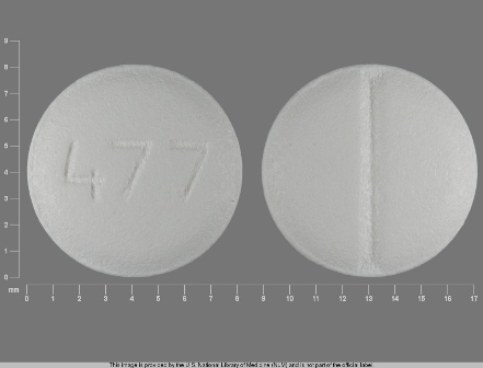477: (57664-477) Metoprolol Tartrate 50 mg (As Metoprolol Succinate 47.5 mg) Oral Tablet by Ncs Healthcare of Ky, Inc Dba Vangard Labs