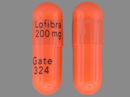 Lofibra 200 mg Gate 324: (57844-324) Lofibra 200 mg Oral Capsule by Teva Select Brands