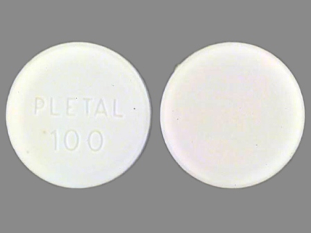 PLETAL 100: (59148-002) Pletal 100 mg Oral Tablet by Otsuka America Pharmaceutical, Inc.