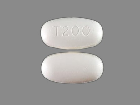 T200: (59676-571) Intelence 200 mg Oral Tablet by Physicians Total Care, Inc.