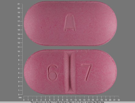A 6 7: (59762-1050) Amoxicillin 875 mg Oral Tablet, Film Coated by Remedyrepack Inc.