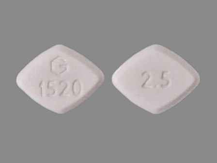 G 1520 2 5: (59762-1520) Amlodipine (As Amlodipine Besylate) 2.5 mg Oral Tablet by Greenstone LLC