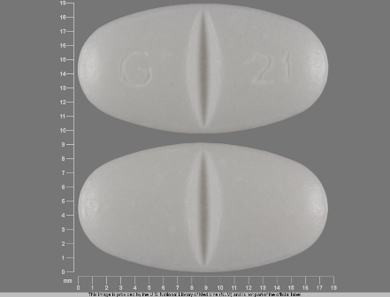 G 21: (59762-5023) Gabapentin 600 mg Oral Tablet by Greenstone LLC