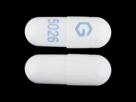 G 5026: (59762-5026) Gabapentin 100 mg Oral Capsule by Greenstone LLC G 5026: (59762-5026) Gabapentin 100 mg Oral Capsule by Greenstone LLC