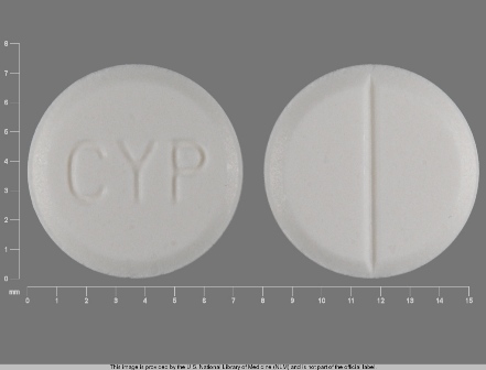 CYP: (60258-850) Cyproheptadine Hydrochloride 4 mg Oral Tablet by Cypress Pharmaceutical, Inc.