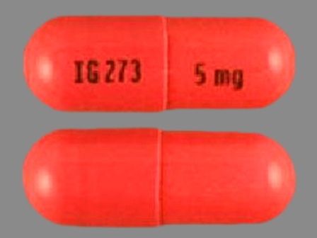 IG273 5 mg: (60429-040) Ramipril 5 mg Oral Capsule by Golden State Medical Supply, Inc.