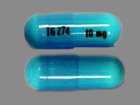 IG274 10 mg: (60429-041) Ramipril 10 mg Oral Capsule by Golden State Medical Supply, Inc.
