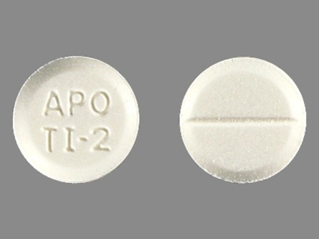 APO TI 2: Tizanidine 2 mg (Tizanidine Hydrochloride 2.29 mg) Oral Tablet