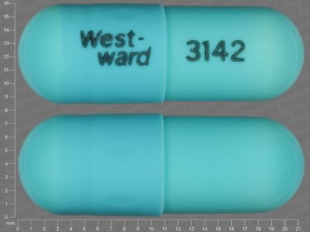 West ward 3142: Doxycycline Hyclate 100 mg Oral Capsule, Gelatin Coated