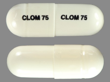 CLOM75: (60429-288) Clomipramine Hydrochloride 75 mg Oral Capsule by Golden State Medical Supply, Inc.