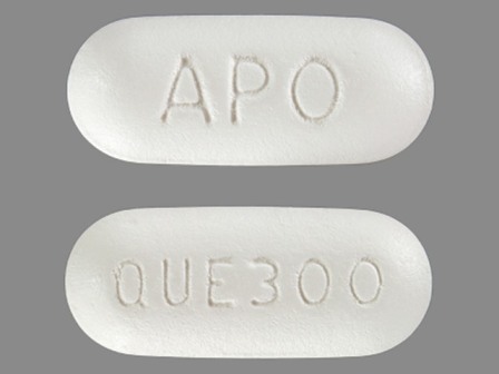 APO QUE300: Quetiapine (As Quetiapine Fumarate) 300 mg Oral Tablet