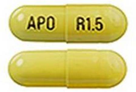 APO R1 5: (60429-393) Rivastigmine 1.5 mg (As Rivastigmine Tartrate 2.4 mg) Oral Capsule by Apotex Corp.
