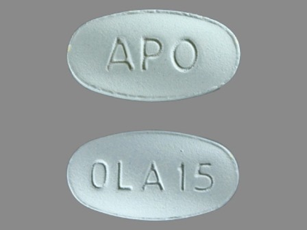 APO OLA 15: (60429-624) Olanzapine 15 mg Oral Tablet, Film Coated by Contract Pharmacy Services-pa