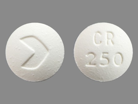CR 250: (60429-742) Ciprofloxacin 250 mg (As Ciprofloxacin Hydrochloride 297 mg) Oral Tablet by Golden State Medical Supply, Inc.