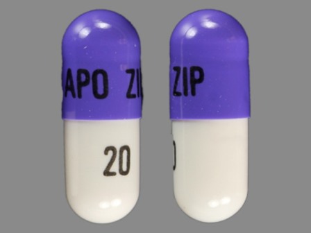 APO ZIP 20: (60429-765) Ziprasidone Hydrochloride 20 mg Oral Capsule by Proficient Rx Lp