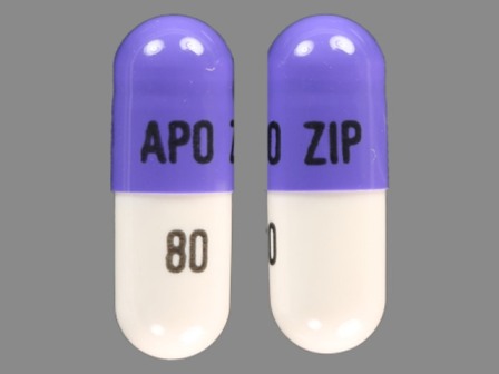 APO ZIP 80: (60429-768) Ziprasidone (As Ziprasidone Hydrochloride Monohydrate) 80 mg Oral Capsule by Golden State Medical Supply, Inc.