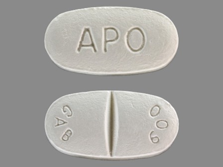 GAB 600 APO: (60429-782) Gabapentin 600 mg Oral Tablet, Film Coated by Nucare Pharmaceuticals, Inc.