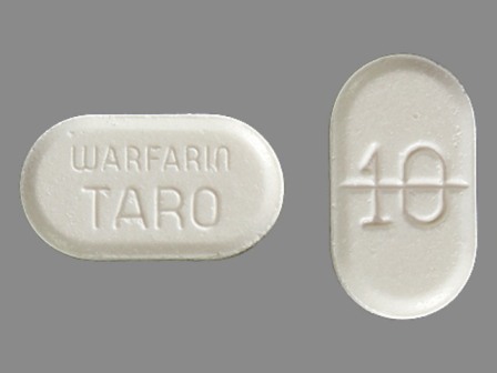 10 WARFARIN TARO: (60429-792) Warfarin Sodium 10 mg Oral Tablet by Golden State Medical Supply, Inc.