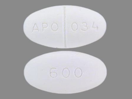 APO 034 600: (60505-0034) Gemfibrozil 600 mg Oral Tablet by Apotex Corp.