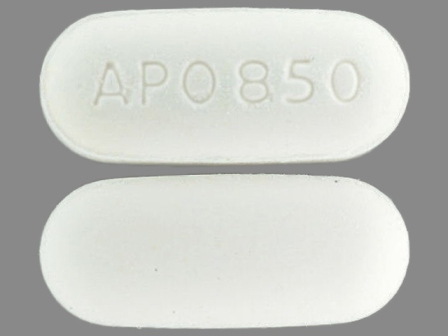 APO 850: (60505-0191) Metformin Hydrochloride 850 mg Oral Tablet by Apotex Corp.