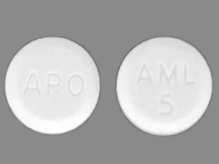 APO AML 5: (60505-0194) Amlodipine (As Amlodipine Besylate) 5 mg Oral Tablet by Bryant Ranch Prepack