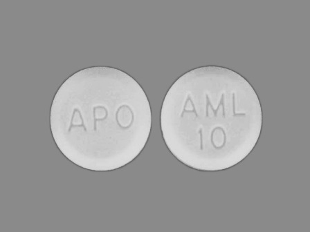 APO AML 10: (60505-0195) Amlodipine (As Amlodipine Besylate) 10 mg Oral Tablet by Bryant Ranch Prepack