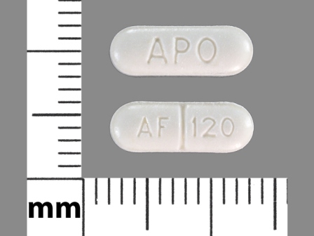 APO AF 120: (60505-0223) Sotalol Hydrochloride 120 mg Oral Tablet by Apotex Corp.