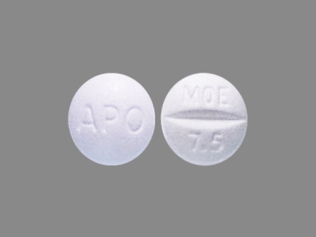 APO MOE 7 5: (60505-0271) Moexipril Hydrochloride 7.5 mg Oral Tablet by Physicians Total Care, Inc.